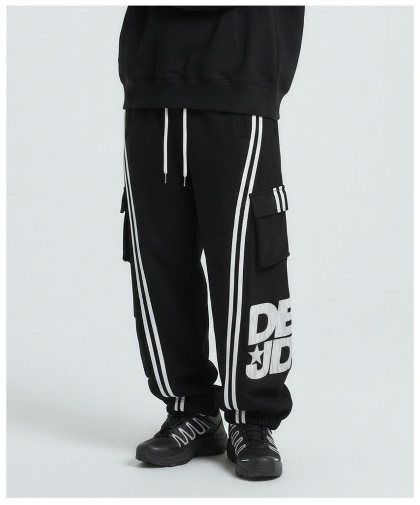 DOUBLE JD 2-Stripe Balloon Jogger Pants