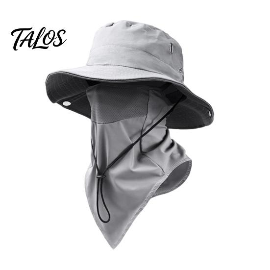 Cappello da Sole da Viaggio, Cappello Traspirante in Rete, Pescatore con Protezione Facciale Rimovibile e Sciarpa per Collo ad Asciugatura Rapida, Protezione a 360 Gradi, Coulisse Regolabile