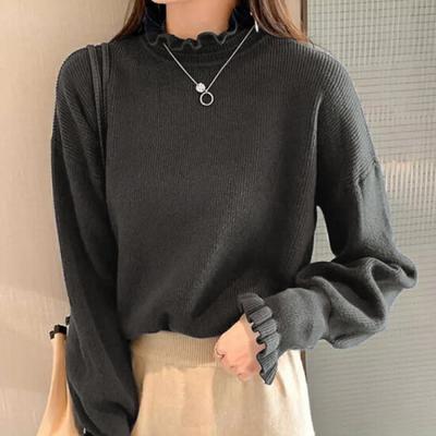 Olivier S cloSet Frill High Neck Volume Sleeve Knit O2512kn626d