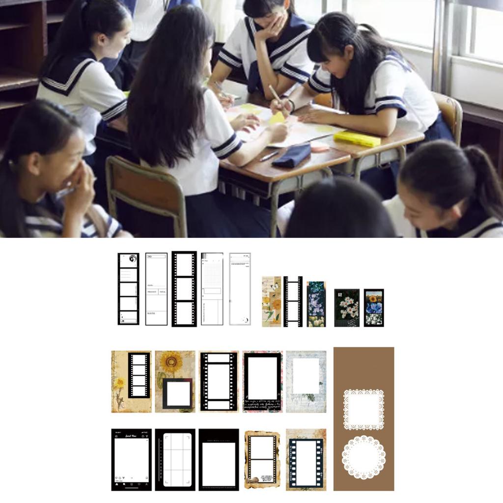 85 Sheets Scrapbook Stickers Retro Self Adhesive Different Patterns Vintage Stickers for Journaling Scrapbook