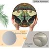 2D Flat, 1pc Round Aluminum Vintage Luna Moth Metal Sign with Intricate Wing Design, Ornate Art Nouveau Wall Plaque, Waterproof Rustproof Decor