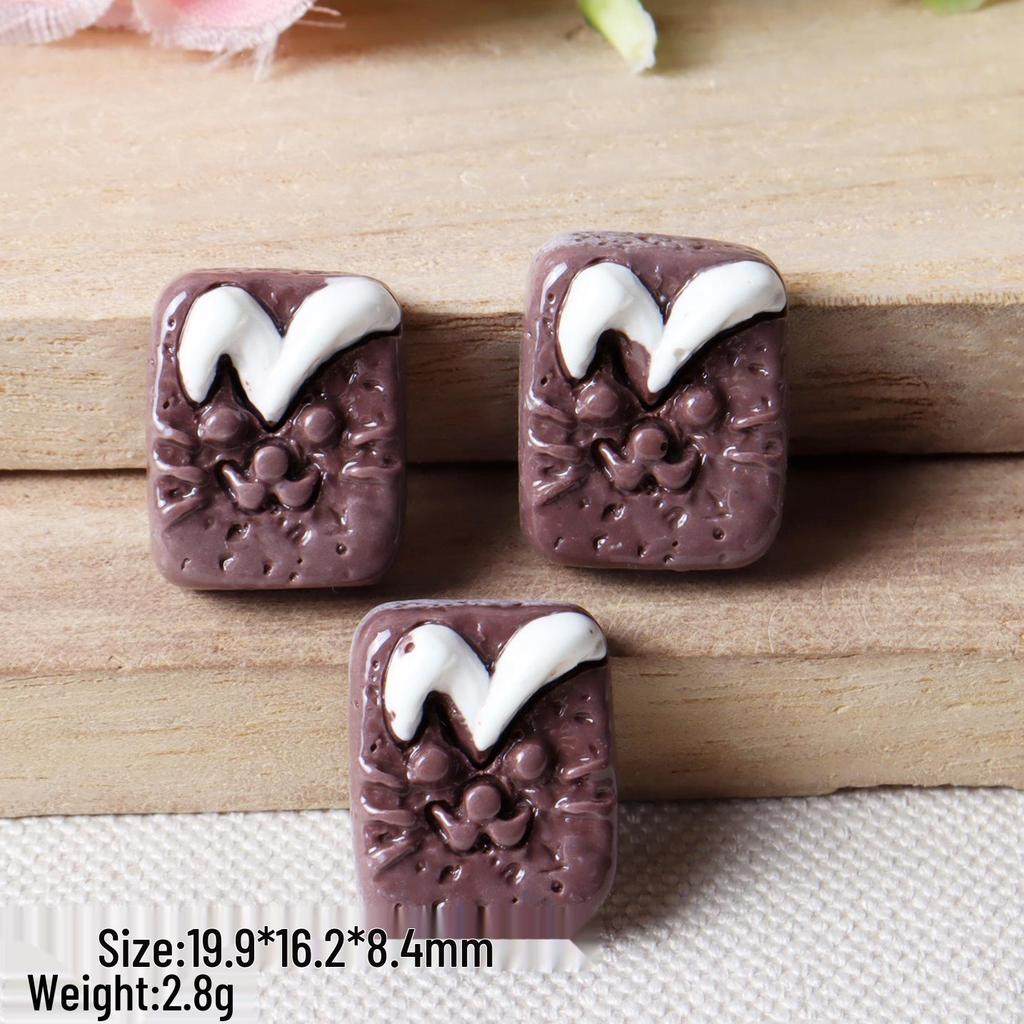 Handmade Resin Mini Food Hair Clips: Cookie & Bread Designs