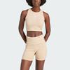 adidas Originals Essential Solid Logo Round Neck Short Vest Women Tops Magic-Beige IR5996