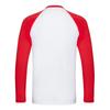 FRUIT OF THE LOOM Męska koszulka baseballowa z długim rękawem, w kontrastowym kolorze