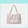 Borsa Tote Casual da Donna alla Moda, Colore Unito, Motivo Geometrico, Grande Capacità, Per l'Uso Quotidiano Casual