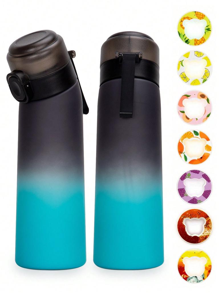 1 buc. Sticlă de apă Air cu gradient cu 1 buc. capsule cu aromă de urs de formă aleatorie Sticle pentru băuturi în aer liber 0 Zahăr 0 Calorii Cupă de apă