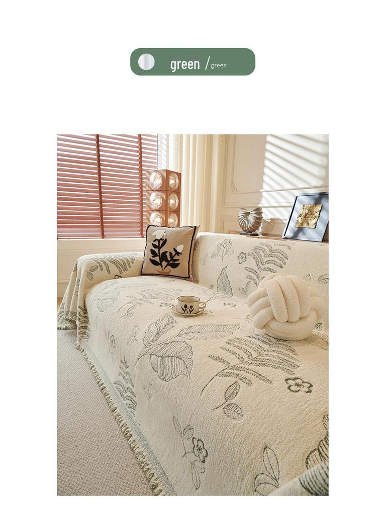 Hochwertiger Chenille Winter Sofabezug - Plüschig und luxuriös im Retro-Französischen Stil