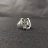 Adjustable Open Ring With Horse Head Motif Vintage Boho Jewelry Men Women Plated Copper