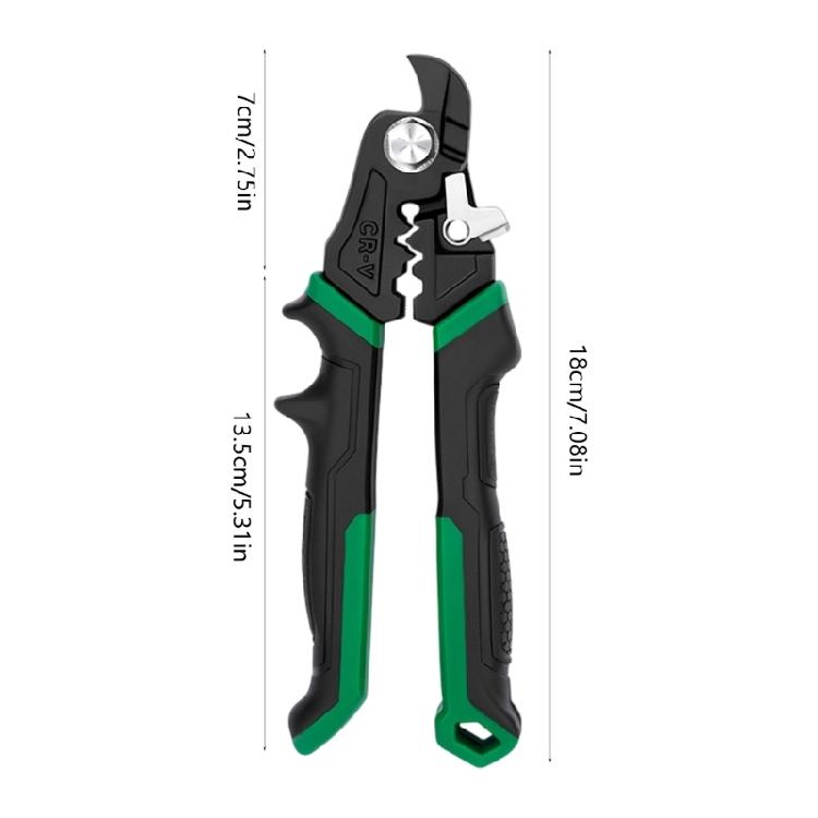 Industrial 7 Inch Cable Cutter Snips For 6mm Steel Wire High Carbon Blade Comfortable Nonslip Handle Ergonomic Design