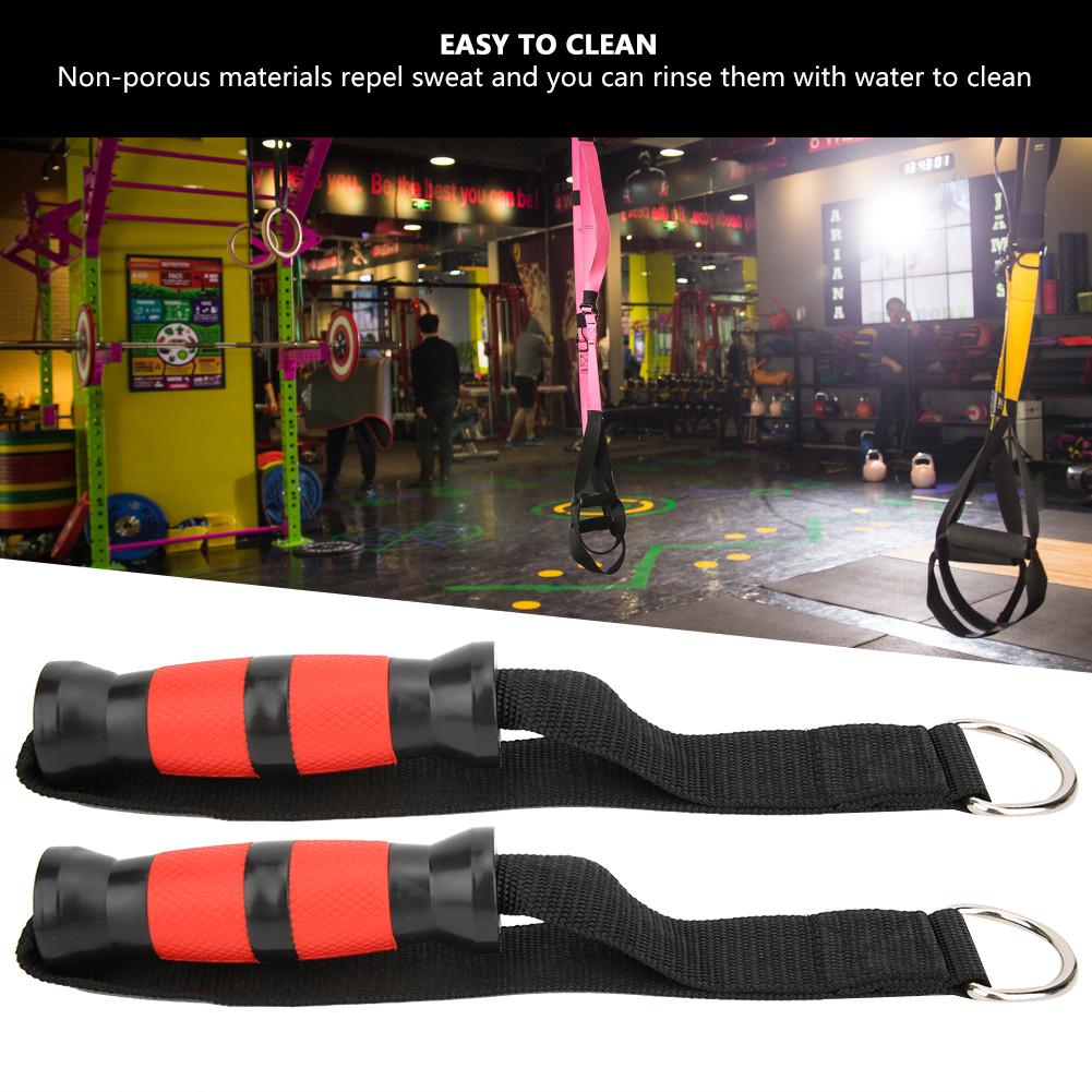 Resistance Bands Handles Strength Training Heavy Duty Pull Handle Grips Gym Fitness Workout EquipmentRed