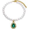 Pet cat Necklace Pearl pet Collar Rhinestones Accessories Small pet Dog cat Collar