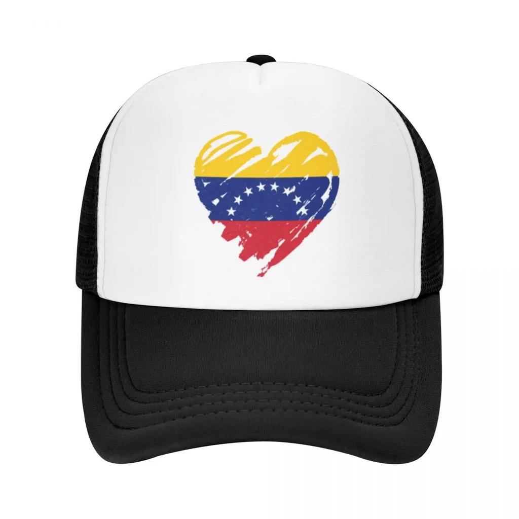 I Love Venezuela Pool Party Mesh Baseball Caps Unisex Unisex Female Beach Dad Hats Hip Hop Trucker Cap