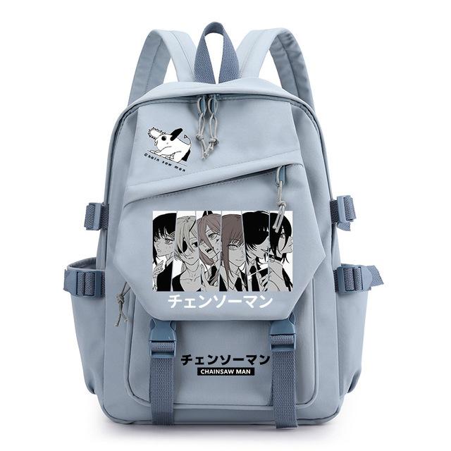 Chainsaw Man Anime Men'S And Women'S Backpack Cosplay Student School Bag Computer Travel Leisure