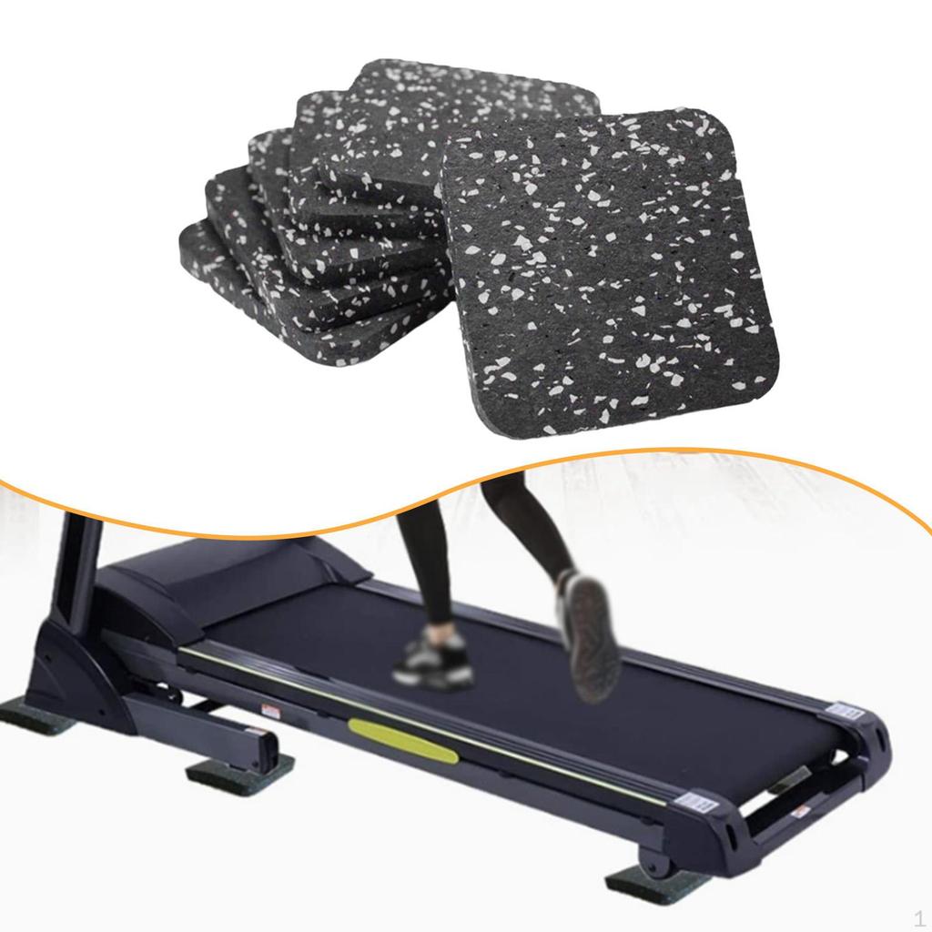 6 Anti-vibration Running Mats, Rubber Pads for Exercise Equipment, Static Pads.