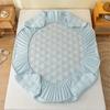 Thicken Mattress Cover Cotton Quilted Bed Cover Anti-bacterial Mattress Protector Topper Pad Soft Fitted Sheets Thick Bed Linens