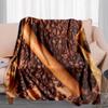Coffee Bean Cigar Blanket Soft Comfortable All Seasons Perfect Sofa Office Naps Trips Birthday Gift Christmas Present