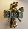 Decorative Door Hanger for Front Doors Porch Home Decorations Chill Frog Doorbells Cool Beer Frog Welcome Bells Gift  Doorbells