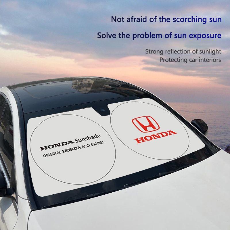 Car Windshield Sun Shade Window Shade Front Sunshade UV Protection For Honda Mugen Power Civic Accords CRV Hrv Jazz CBR VTEC VFR
