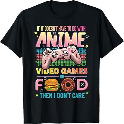 Anime Video Games Food - Anime Lovers Gifts Idea Girls Boys T-Shirt