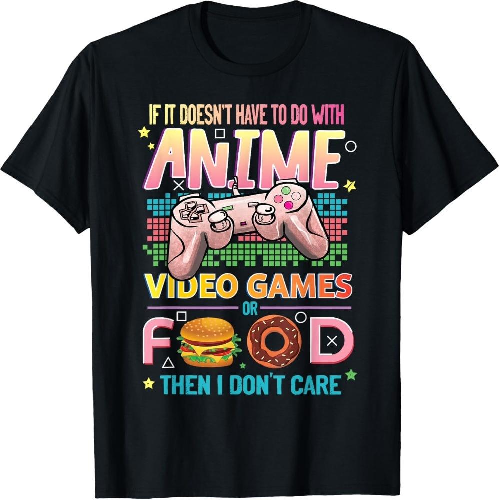 

Anime Video Games Food - Anime Lovers Gifts Idea Girls Boys T-Shirt XXXXXL чёрный