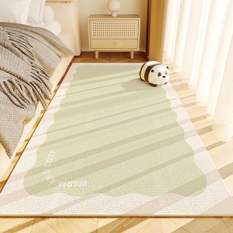 Bettvorleger Schmutzabweisend Verschleißfest Pflegeleicht Bodenmatte Zuhause Wohnzimmer Sofa Couchtisch Rutschfeste Unterlage