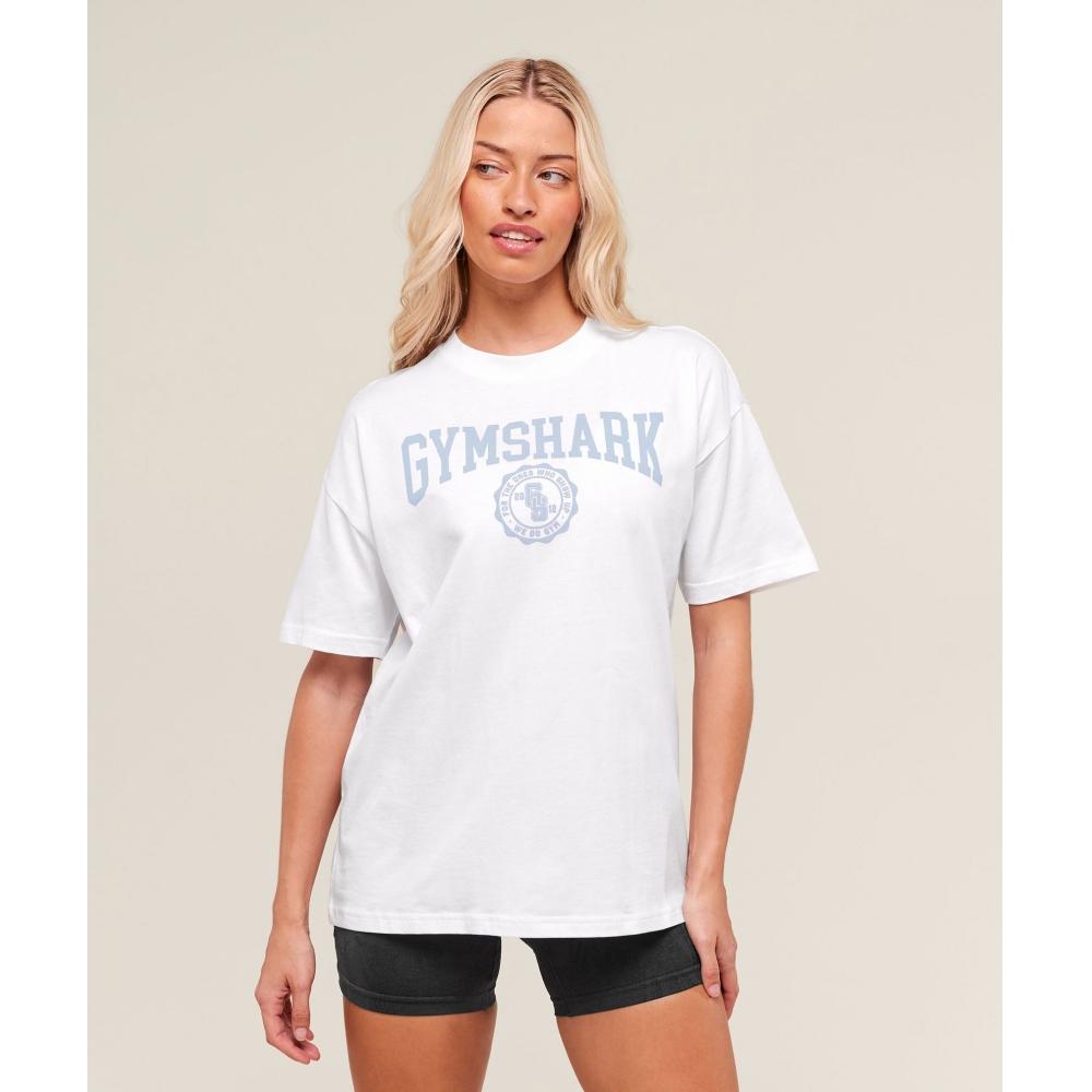 

Gymshark CollegiaTe Graphic T shirT whiTe B3c4g Wb57 XXL