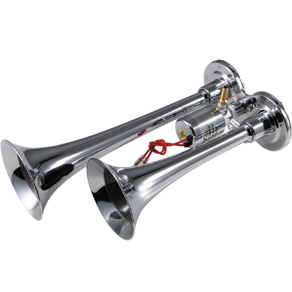 JET INOUE DC24V Mini Yankee Low Current 300mm Chrome Truck 505531 Horn, Type, Long, Plated, Horn,