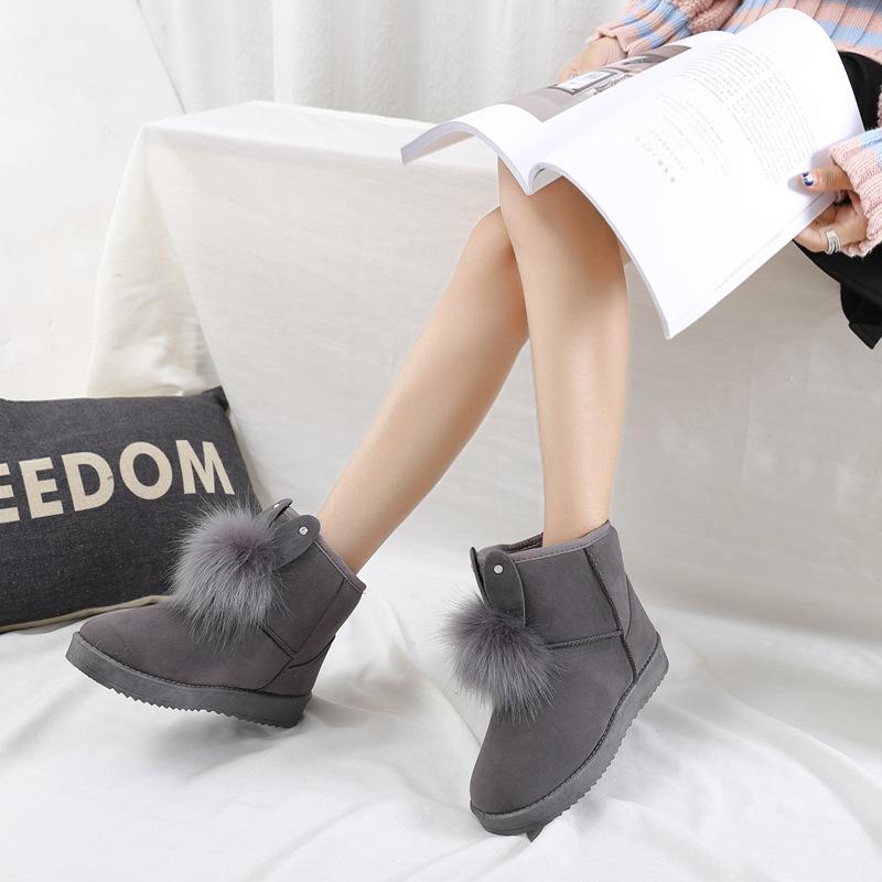 Winter New Autumn And Ladies Plus Fleece Warm Shoes Nonslip Warm Thick Snow Boots