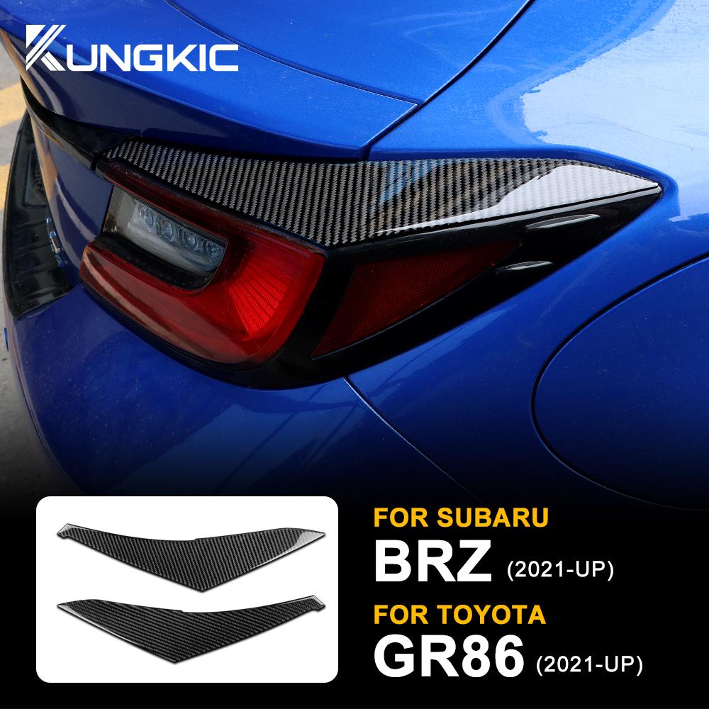

Наклейка из настоящего углеродного волокна для Subaru BRZ GR86 2022 2023 автомобиля, задний фонарь, крышка для бровей, отделка, автодекор