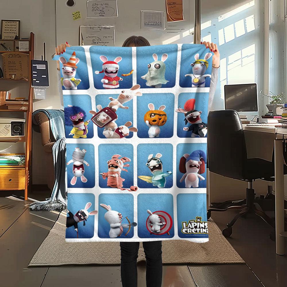 1PC Rabbids Invasion Bliss Blanket, High quality Comfortable for All Seasons, Home Decor, Warmth and Comfort