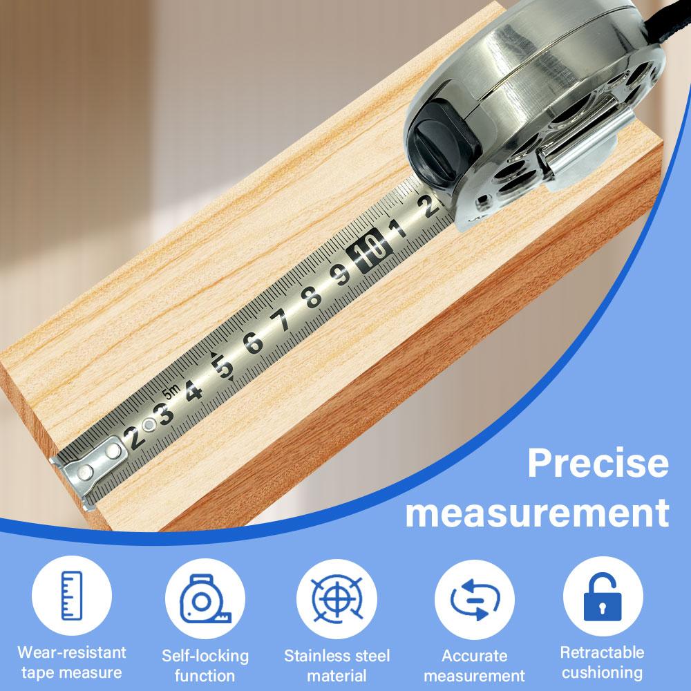 5mx25mm Tape Measure Stainlesssteel Retractable Highprecision Professional Metric Body Measuring Woodworking Construction Tools