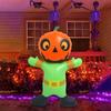 Yousheng Halloween Inflatable Pumpkin Decoration Spooky Giant Blow Up Figure with Pumpkin Head for Lawn Yard Party Garden Outdoor Decoration