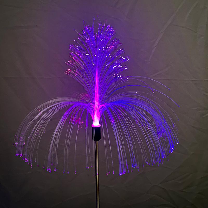 Cross-Border Solar Jellyfish Fiber Optic LED Landscape Light for Outdoor Courtyard
