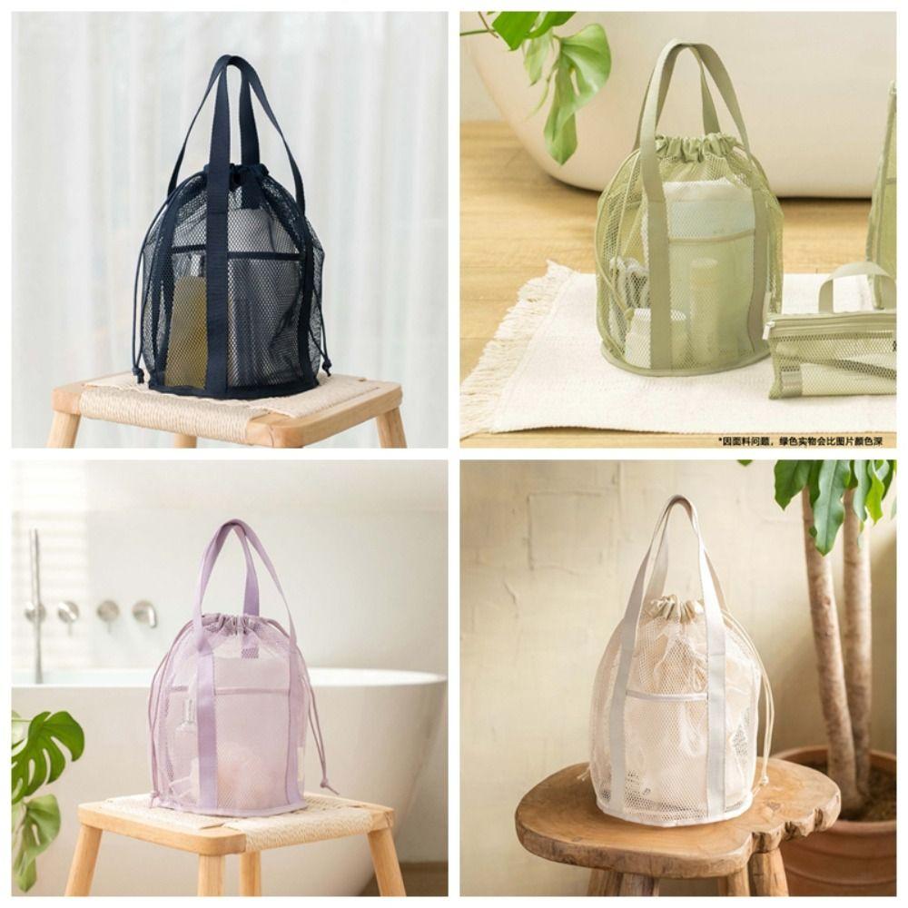 Bundle Pocket Clothes Storage Bag Handbag Hanging Shower Organizer Mesh Toiletry Bag  Organizer