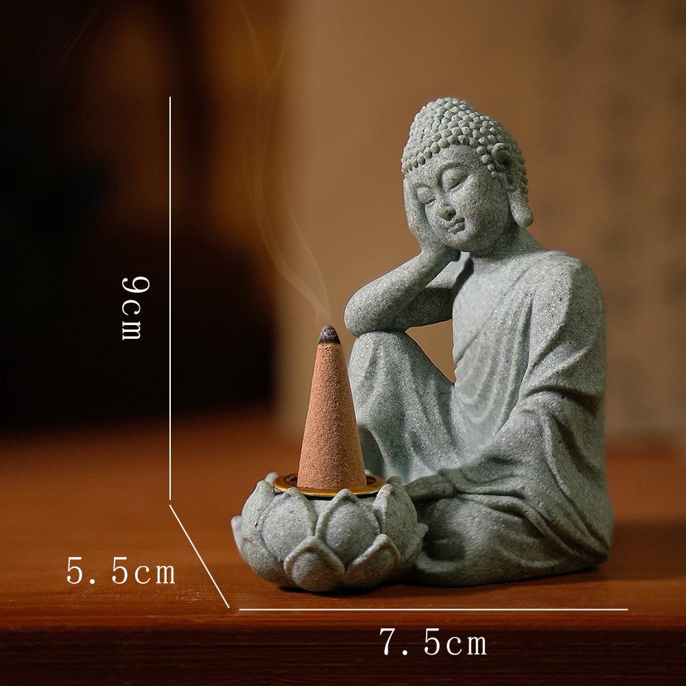 Zen Buddhist Statue Fish Tank Ornaments - Creative Chinese Style Home Decor