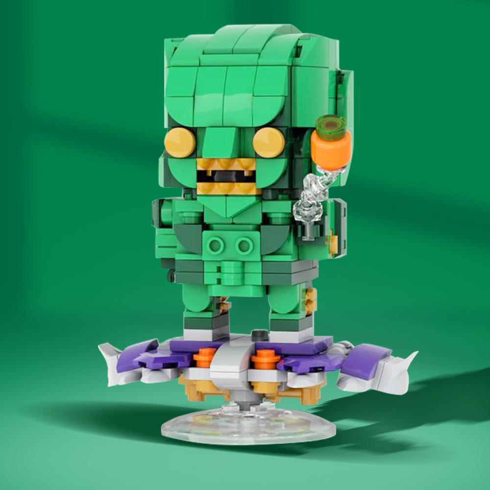 MOC Movie Villain Green Goblin Brickheadz Building Block Model Bricks Set Film Anime Monster Spiders Toys For Kid Birthday Gifts