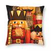 Christmas Snowman Pillowcase Doublesided Printing Polyester Cushion Cover Decoration Throw Pillow Case Cover Home Zipper X