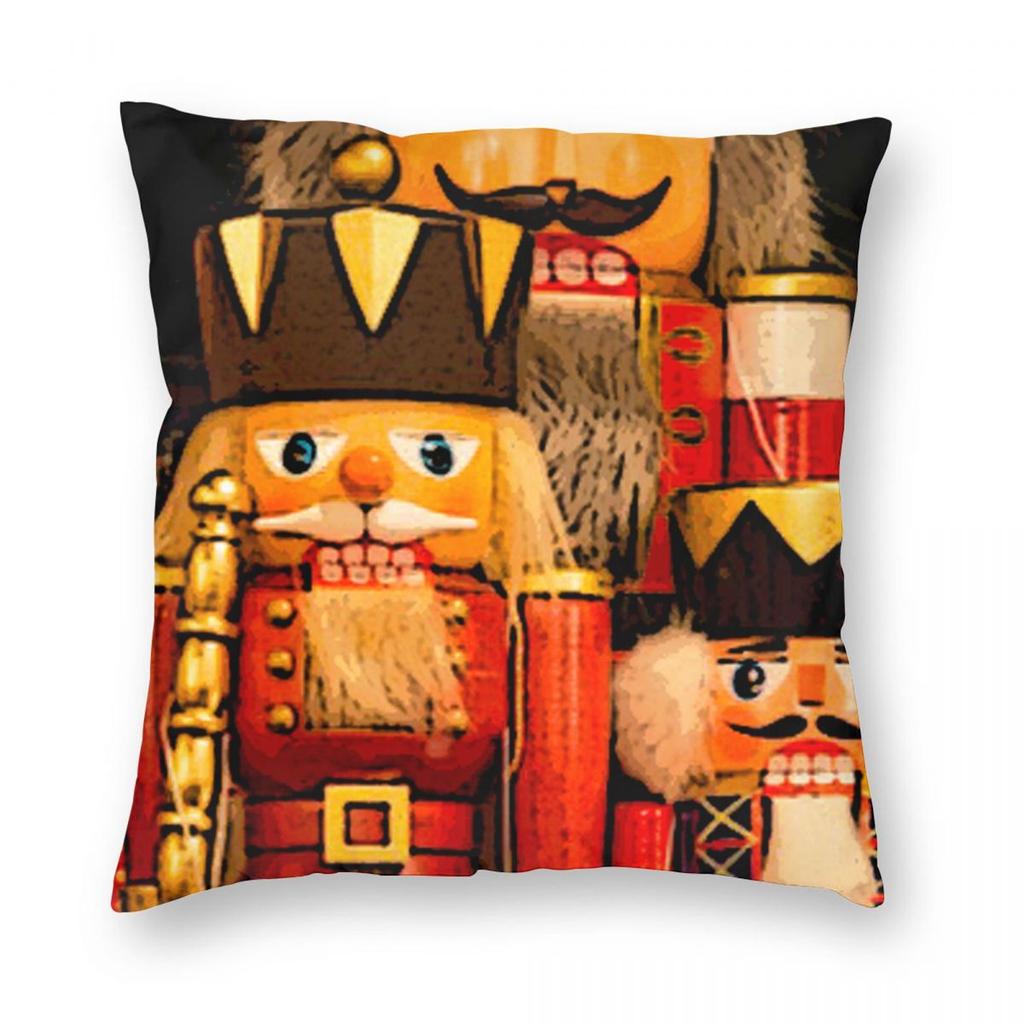 Christmas Snowman Pillowcase Doublesided Printing Polyester Cushion Cover Decoration Throw Pillow Case Cover Home Zipper X