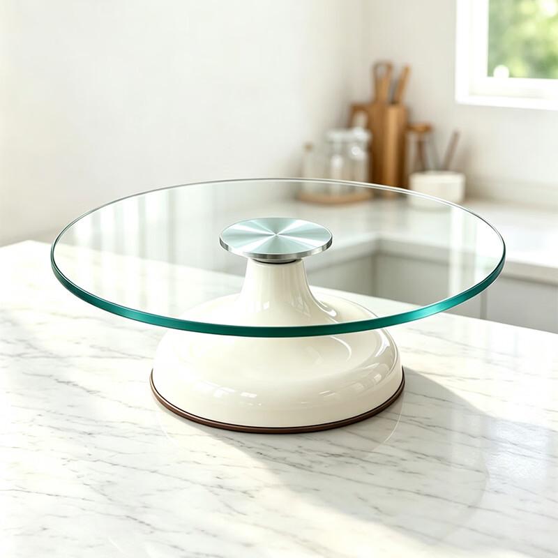Yuzhou 12-inch Tempered Glass Cake Decorating Turntable 12-inch золотистый