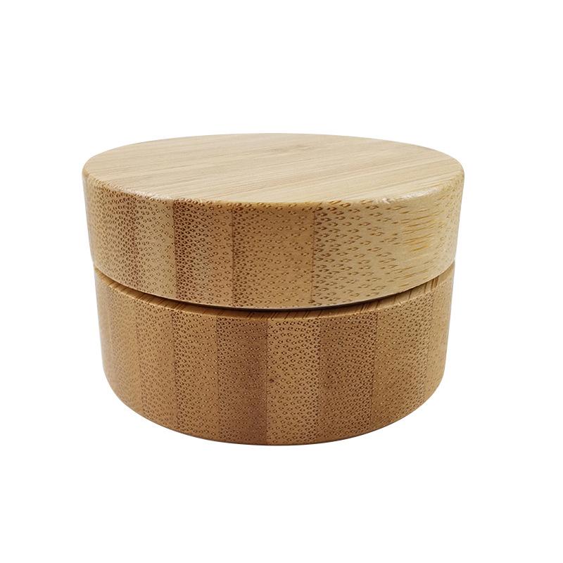 Bamboo Aluminum Light-proof Round Cream & Pill Box