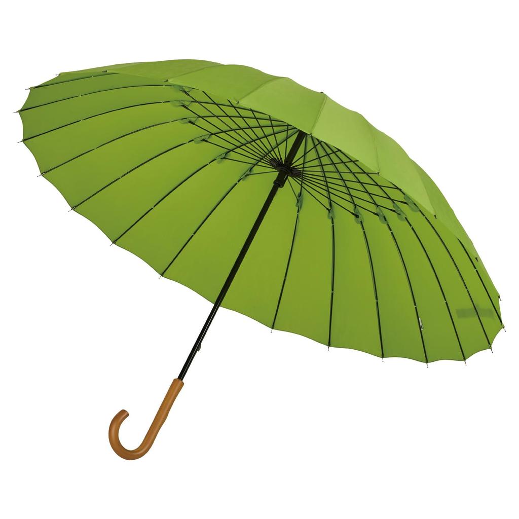 Mabu Sonnenschirm für Damen und Herren, Unisex, 60 cm, 24 Rippen, Wakakusa, langer Regenschirm, UV-Schutz, lichtblockierender Regenschirm für Sonne und Regen, stilvoll