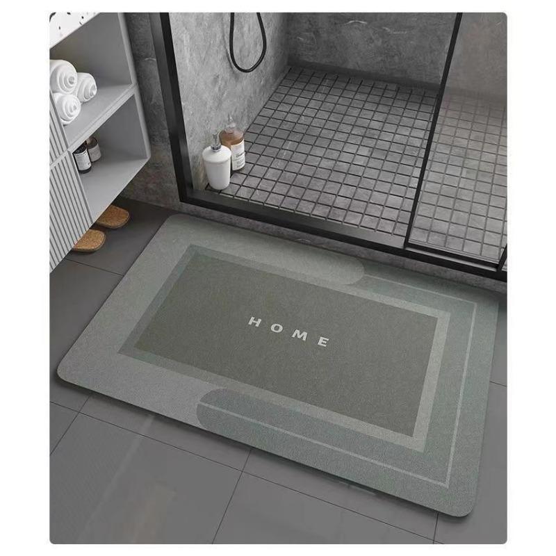 Bathroom Absorbent Floor Mat, Anti Slip Diatomaceous Mud Foot Mat, Quick Drying Toilet, Anti Fall Toilet Door Mat, Foot Mat