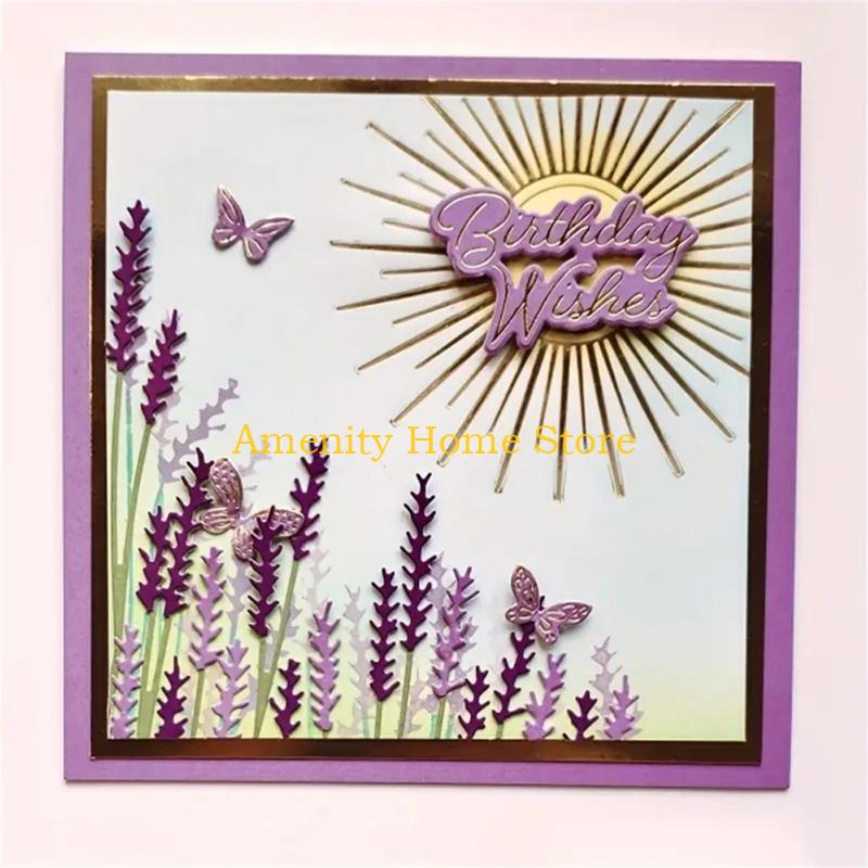 F26C Metal Die Cuts Lavender Cutting Dies Stencils DIY Cutting Template for Scrapbooking Album Paper Card Embossing Crafts