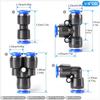 40Pcs/60pcs 1Box 1/4" OD PU/PY/PE/PL Kit Pneumatic Air Fittings Hose Connector Quick Release Connector