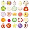 50 Fruit & Vegetable Cartoon Stickers - Waterproof Graffiti Decorative Decals (50 Sheets)