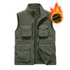 Vest Winter Warm Tooling Fleece Thickened MiddleAged MultiPocket Outdoor Vest DoubleSided Wear Men'S Vest