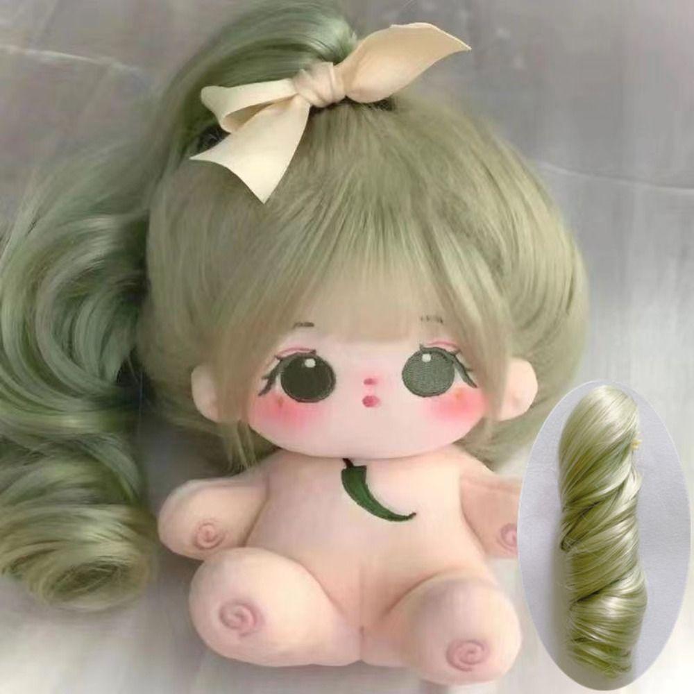 1 Stück Klemme für lange lockige Haarzöpfe für 20cm Baumwollpuppen-Perücke Rosa Lila Idol Star Puppe Greifklemme Perücke