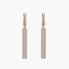 Monograph Piper Earrings Mger0343 14K Gold Plated (Rose Gold + White Cubic Zirconia)