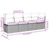 9 Piece Grey Garden Sofa Set with Cushions Poly Rattan