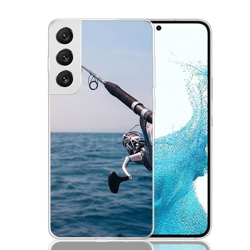Carp Fish Fishing Rod Hook Phone Case For Samsung Galaxy S26 Ultra S23 S24 S25 Edge S20 FE S21 S22 Plus Soft Print Shell Cover F